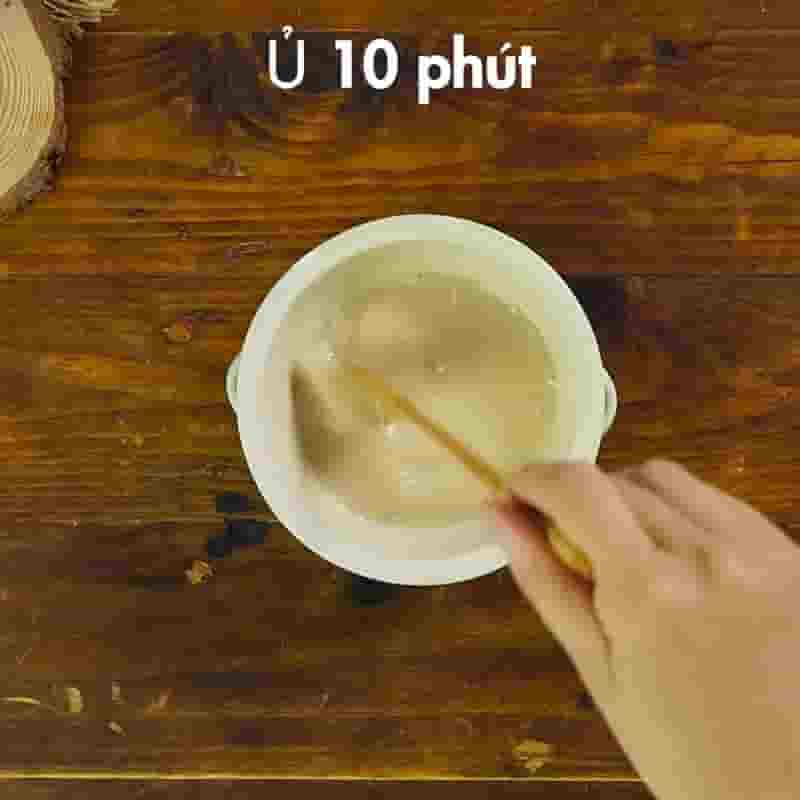 Bước 1 Ủ men nở Bánh bò thốt nốt