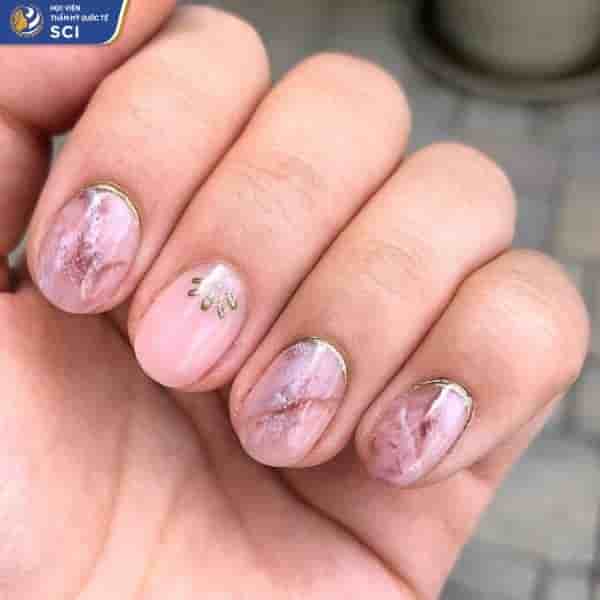 mẫu nail vân đá đẹp