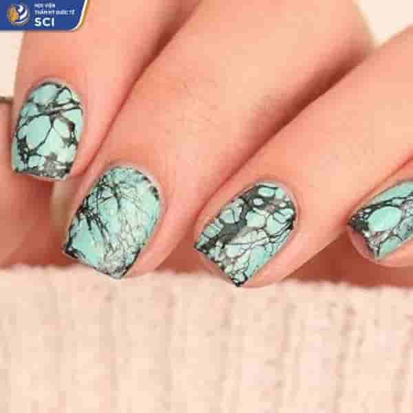 các mẫu nail vân đá đẹp