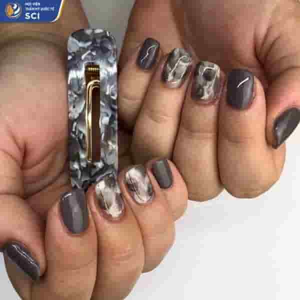 mẫu nail vân đá cẩm thạch