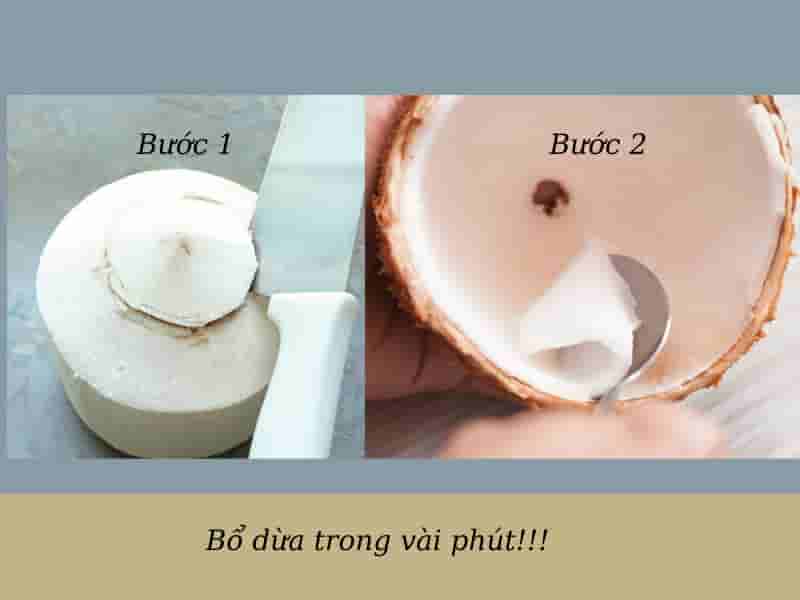 Phương Pháp gọt dừa không bị đen (4)