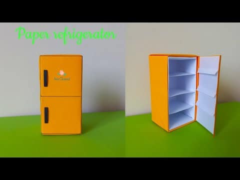 cách làm tủ lạnh bằng giấy - Cách làm tủ lạnh mini bằng giấy đơn giản I Origami refrigerator